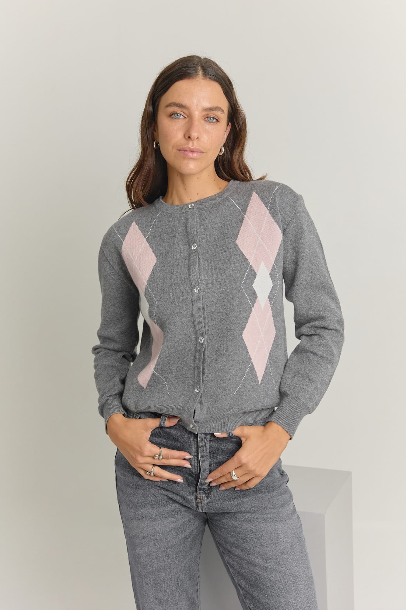 cardigan rombo